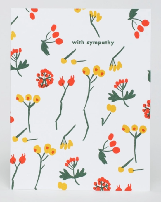 Sympathy Berries Greeting Card by Egg Press Manufacturing