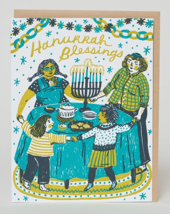 Hanukkah Blessings Greeting Card by Egg Press Manufacturing