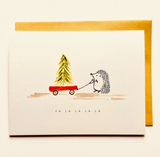 Hedgehog Holiday Greeting Card by Sweet Julie Marie