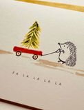 Hedgehog Holiday Greeting Card by Sweet Julie Marie