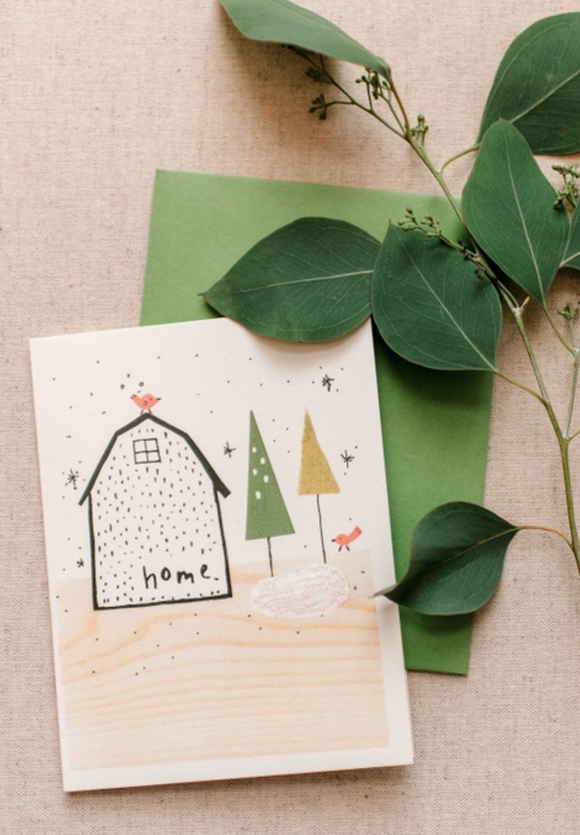 Barn Holiday Greeting Card by Sweet Julie Marie