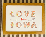 Love From Iowa Greeting Card by Sweet Julie Marie