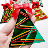 Mini Glass Christmas Tree Ornament by TommyGunGlass