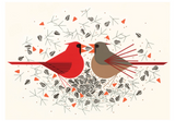 Charley Harper: Cardinal Courtship Boxed Holiday Notecards