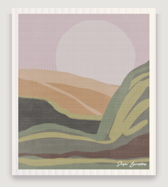 Swedish Dish Cloth: National Park Hills by Paper Baristas