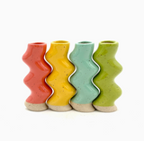 Wiggle Bud Vase by Keene Pottery