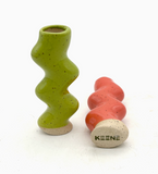 Wiggle Bud Vase by Keene Pottery