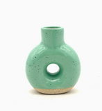 Donut Bud Vase by Keene Pottery