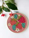 Strawberries Embroidery Kit by Rikrack Embroidery