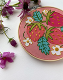Strawberries Embroidery Kit by Rikrack Embroidery