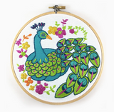 Peacock Embroidery Kit by Rikrack Embroidery