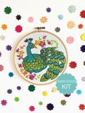 Peacock Embroidery Kit by Rikrack Embroidery