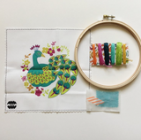 Peacock Embroidery Kit by Rikrack Embroidery