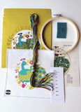 Peacock Embroidery Kit by Rikrack Embroidery