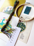 Peacock Embroidery Kit by Rikrack Embroidery