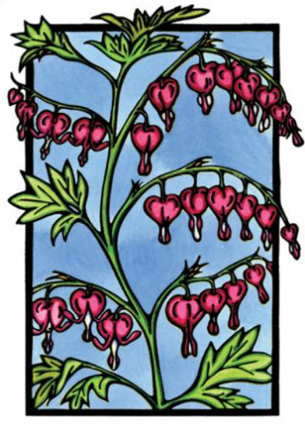 Bleeding Hearts Greeting Card by Sarah Angst