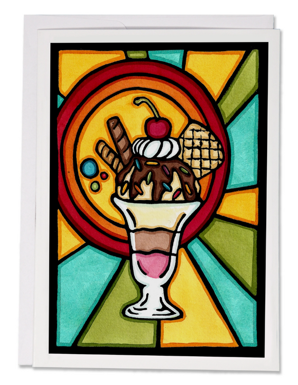 Ice Cream Sundae Greeting Card by Sarah Angst
