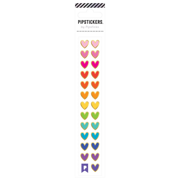 Rainbow Heart Mini Stickers by Pipsticks