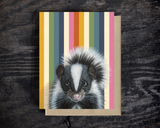 Skunk Blank Greeting Card by Emily Uchytil