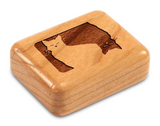 Cat Memories 2” Flat Narrow Secret Box by Heartwood Creations