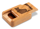 Cat Memories 2” Flat Narrow Secret Box by Heartwood Creations