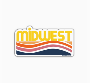 Midwest Waves Sticker by Bozz Prints