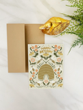 Beehive Birthday Greeting Card by Gingiber