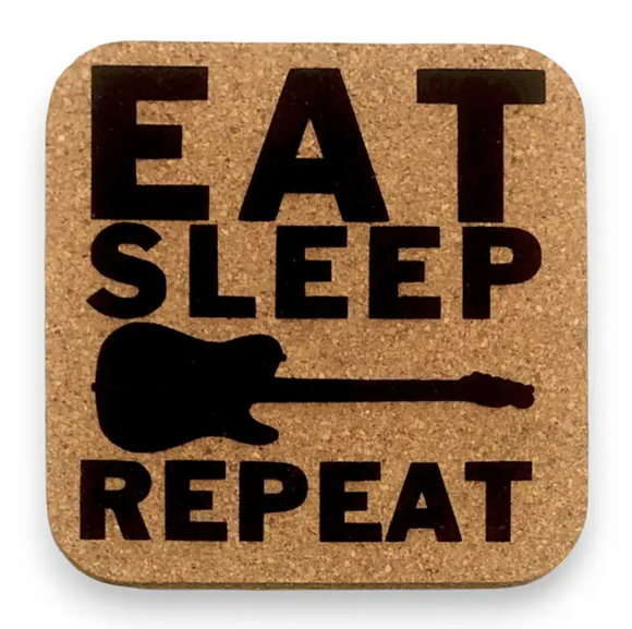 Eat Sleep Guitar Coaster by High Strung Studios