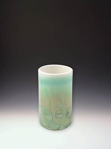 Tumbler - Ivory White Green by Indikoi Pottery