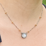 Vision Two-Tone Chain Necklace - Moonstone by Susan Rodgers