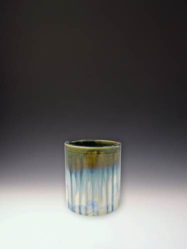 Whiskey Cup - Ivory Dark Olive by Indikoi Pottery