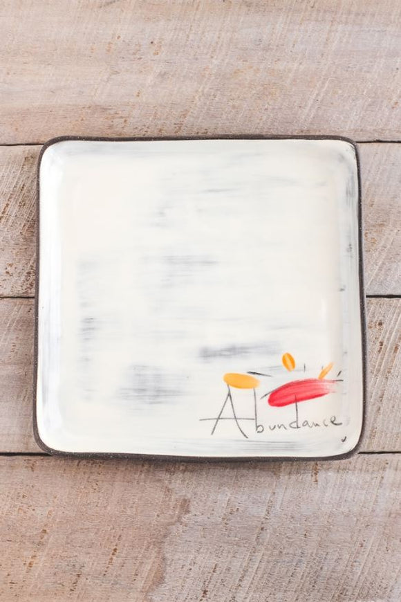 Abundance Large Square Plate by ZPots