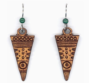 Natural Harmony Africa Lasercut Wood Earrings by Woodcutts