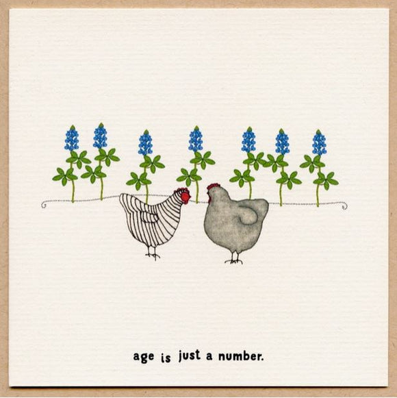 Age is Just a Number Birthday Greeting Card by Beth Mueller