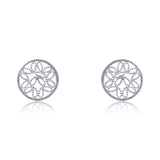 Alice Stud Silver Filigree Earrings by Olmox Fine Filigree Jewelry