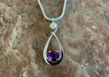 Amethyst and Pearl Necklace by Margie Magnuson