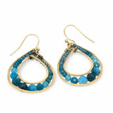 Apatite Channel Hoop Earrings by Vanessa Savlen