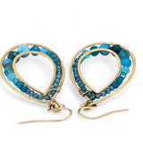 Apatite Channel Hoop Earrings by Vanessa Savlen