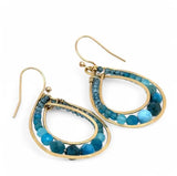 Apatite Channel Hoop Earrings by Vanessa Savlen