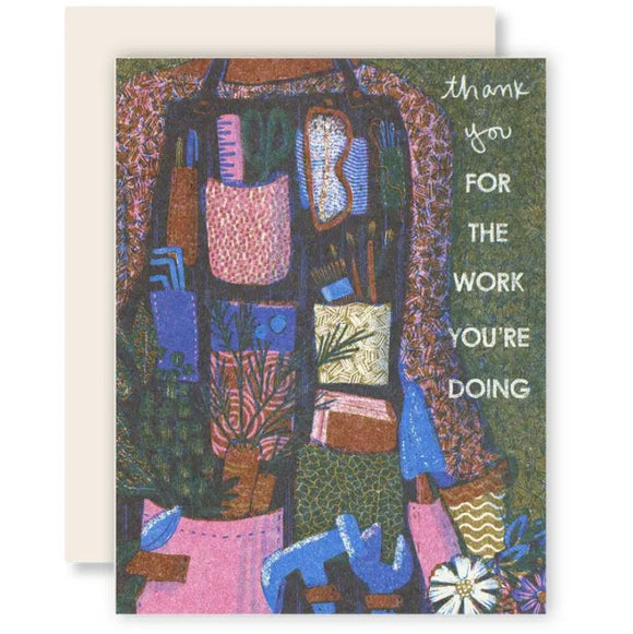 Thank You For Your Work (Apron) Card by Heartell Press