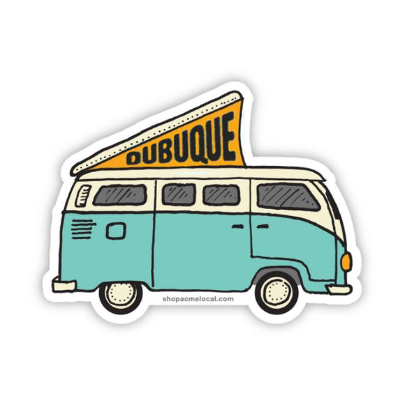 Dubuque VW Camper Sticker by Acme Local