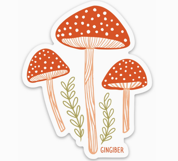 Autumn Mushroom Sticker by Gingiber