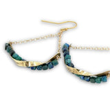 Azurite Sequence Swing Earrings by Vanessa Savlen