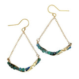 Azurite Sequence Swing Earrings by Vanessa Savlen
