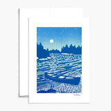 Backcountry Moonrise Card by Nan Onkka