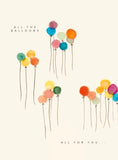 Balloons Greeting Card by Sweet Julie Marie