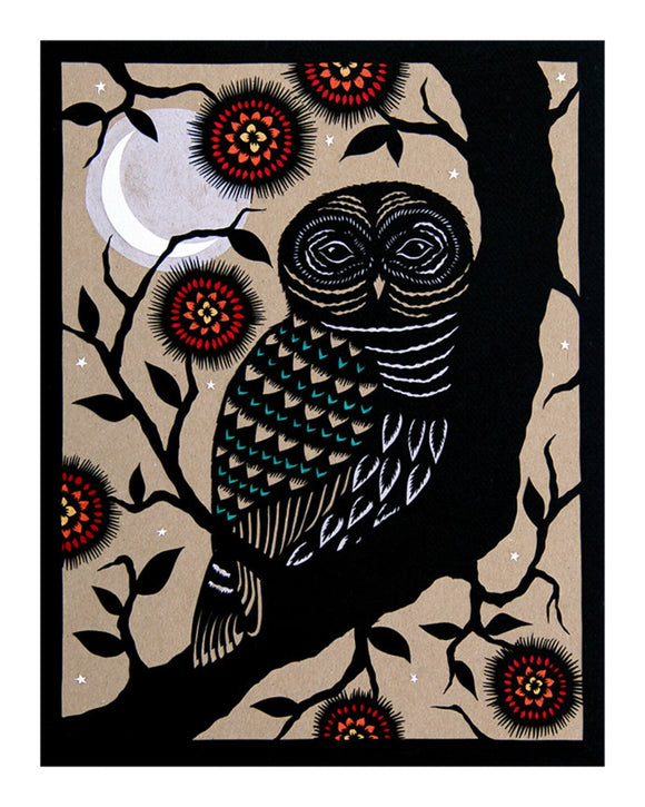 Barred Owl Print by Angie Pickman