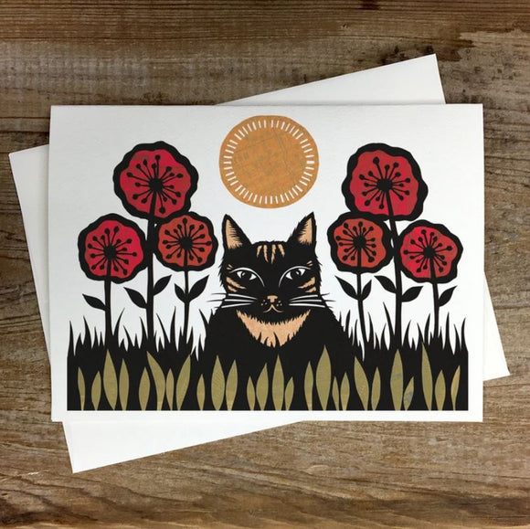 Basking in the Grass Greeting Card by Angie Pickman