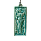 Bather In Woods Tile Ornament by Whistling Frog