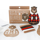 Beaver Embroidery Kit by Kiriki Press